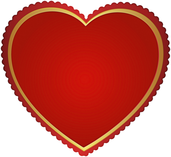 Transparent Heart Red Orange for Valentines Day