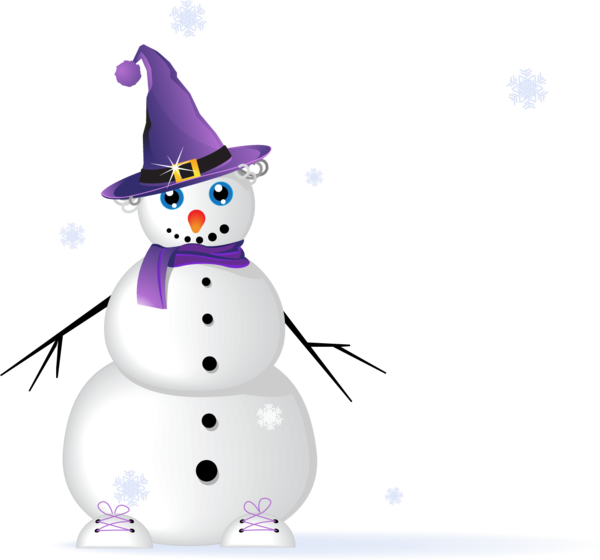 Transparent Snowman Christmas Winter Purple for Christmas