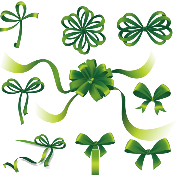 Transparent Ribbon Gift Gift Card Plant Flora for St Patricks Day