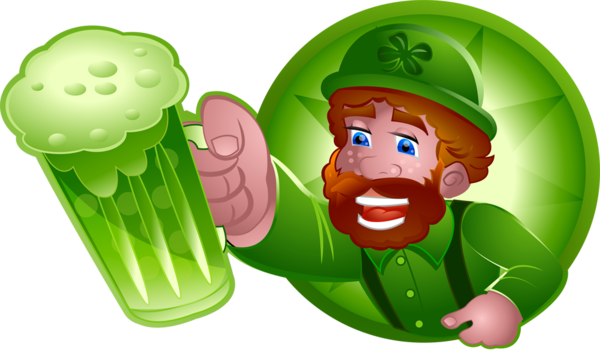 Transparent Leprechaun Holiday Vegetable Green Food for St Patricks Day