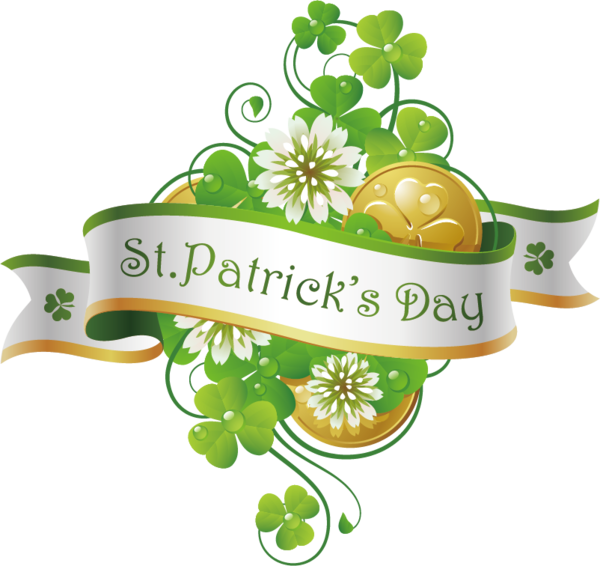 Transparent Ireland Saint Patricks Day Greeting Card Plant Flower for St Patricks Day