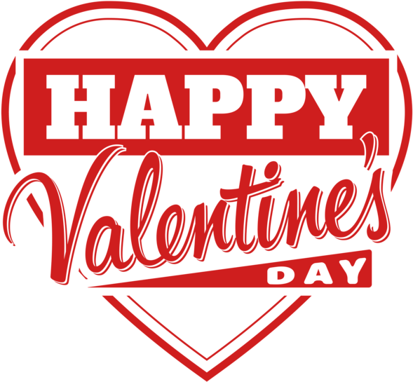 Transparent Valentines Day Heart Logo Text for Valentines Day