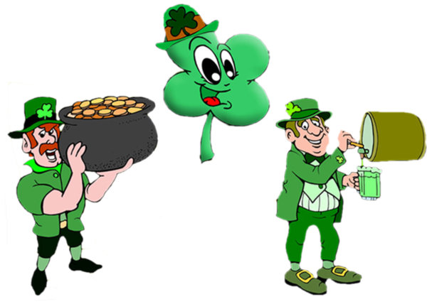 Transparent Leprechaun Cartoon Saint Patricks Day Plant for St Patricks Day