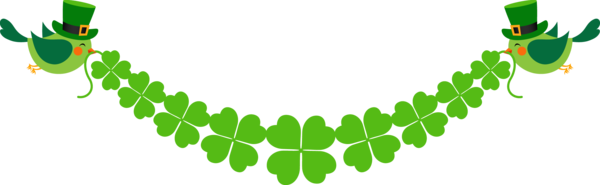 Transparent Saint Patricks Day Luck Clover Grass Leaf for St Patricks Day