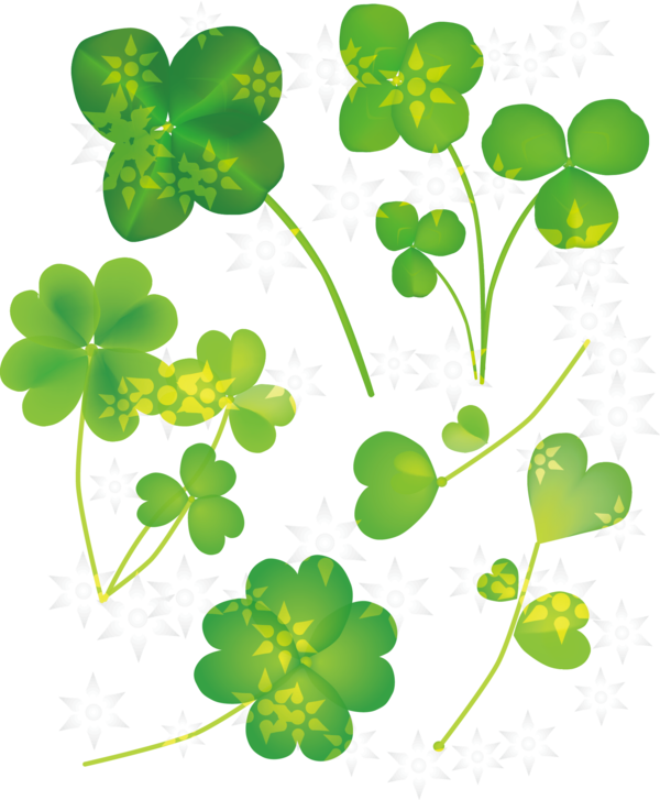 Transparent Fourleaf Clover Clover Cdr Plant Flora for St Patricks Day