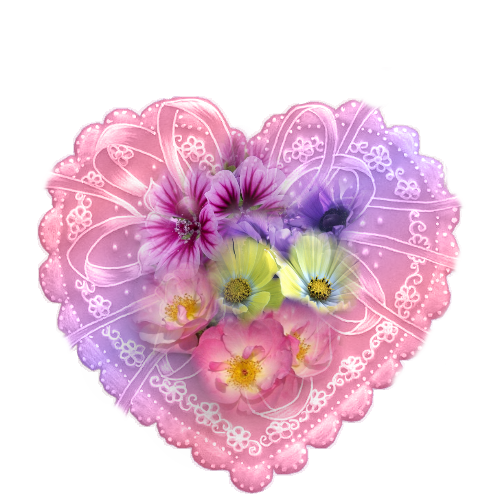 Transparent Love Heart Heart Art Pink for Valentines Day