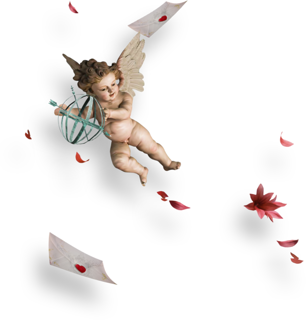 Transparent Cherub Angel Valentines Day Flooring for Valentines Day