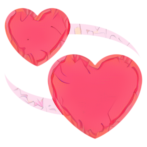 Transparent Heart Emoji Emoticon Pink for Valentines Day