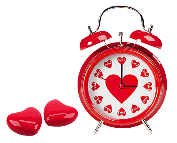 Transparent Heart Alarm Clocks Clock Love for Valentines Day