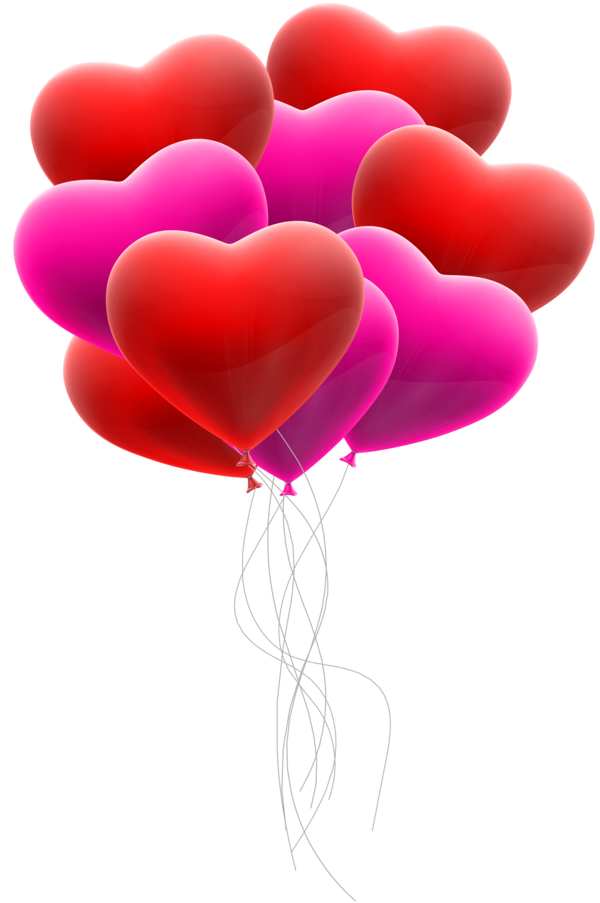 Transparent Love Heart Balloon Pink for Valentines Day