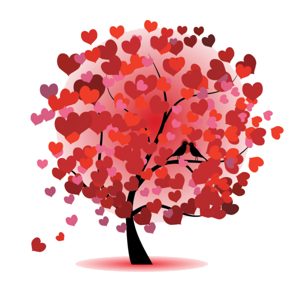 Transparent Love Tree Heart Plant for Valentines Day
