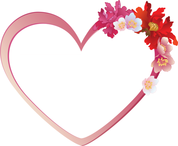 Transparent Love Friendship Flower Pink Heart for Valentines Day