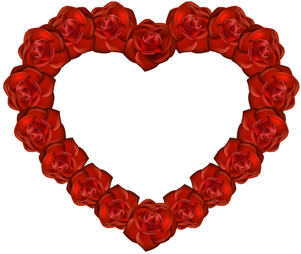 Transparent Heart Rose Love Flower for Valentines Day