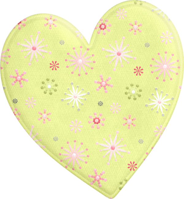 Transparent Heart Pulse Paper Yellow for Valentines Day