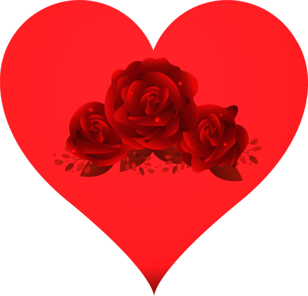 Transparent Garden Roses Love Rose Heart Flower for Valentines Day