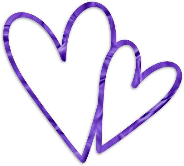 Transparent Heart Purple Heart Symbol Love for Valentines Day