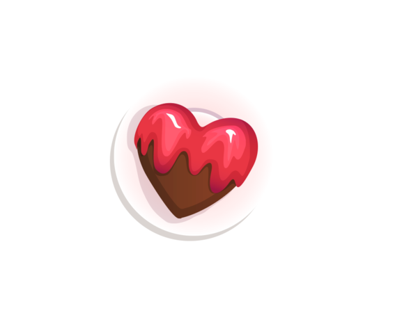 Transparent Chocolate Cake Praline Heart Bonbon for Valentines Day