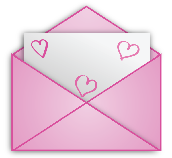Transparent Letter Valentine S Day Heart Pink for Valentines Day