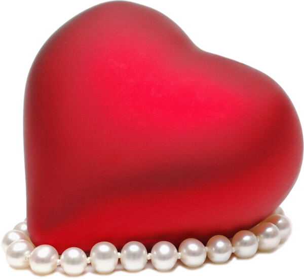 Transparent Pearl Pin Valentine S Day Heart Red for Valentines Day