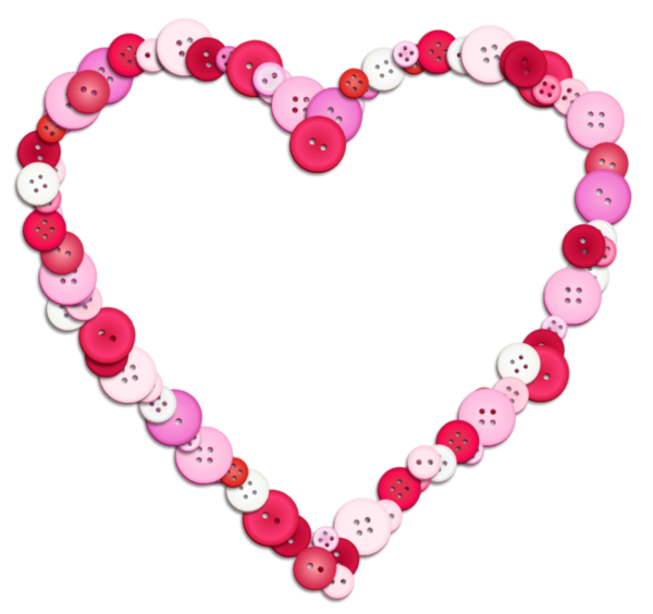 Transparent Button Computer Graphics Chart Pink Heart for Valentines Day