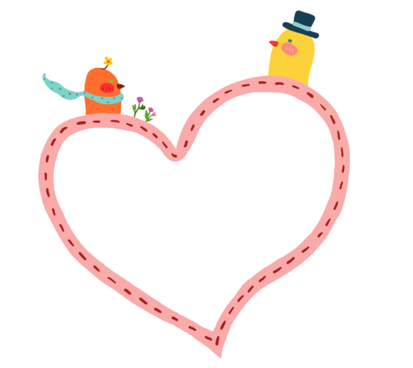 Transparent Speech Balloon Cartoon Dialogue Heart Love for Valentines Day