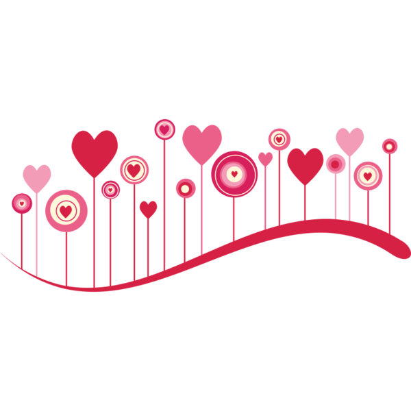 Transparent Heart Valentine S Day Right Border Of Heart Pink for Valentines Day