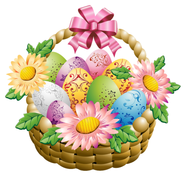 Transparent Easter Bunny Easter Basket Easter Flower Food for Easter