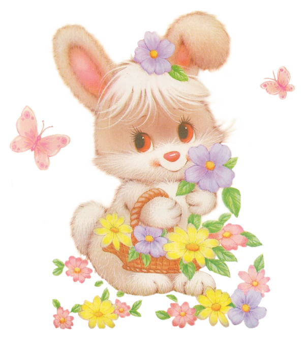 Transparent Easter Bunny Rabbit Paper Flower Easter for Easter