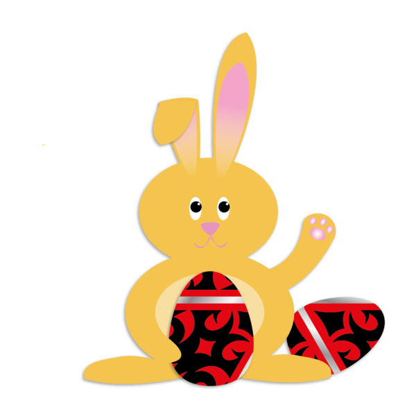 Transparent Easter Bunny Easter Rabbit Inc Yellow Rabbit for Easter