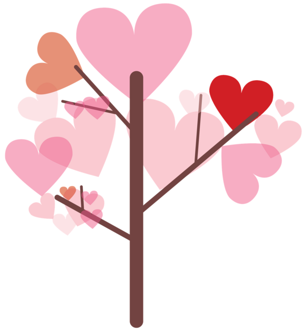 Transparent Love Presentation Website Pink Heart for Valentines Day