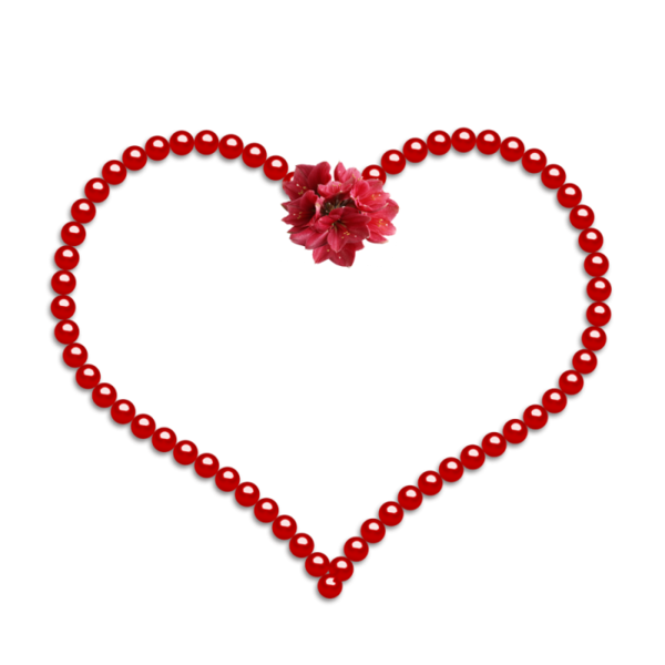 Transparent Necklace Bracelet Jewellery Red Heart for Valentines Day