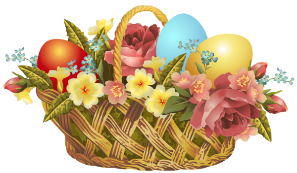 Transparent Easter Bunny Easter Easter Basket Flower Flower Bouquet for Easter