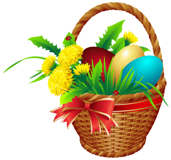 Transparent Easter Bunny Easter Basket Easter Flower Food for Easter