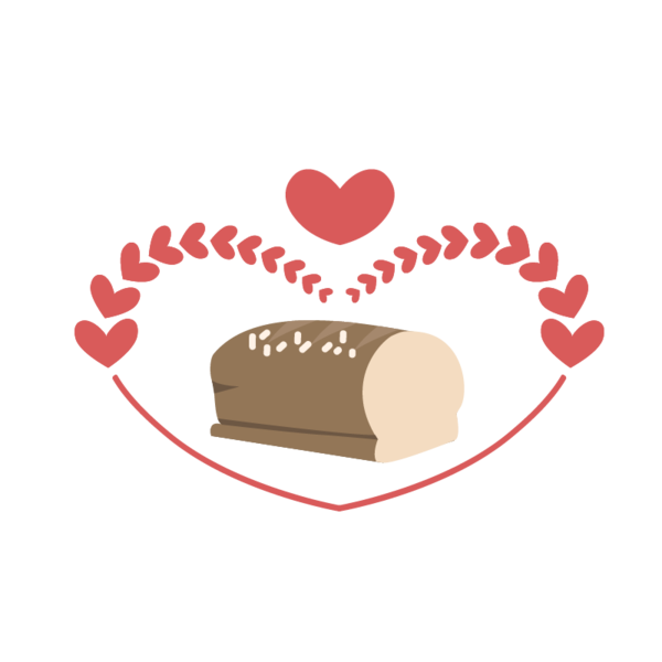 Transparent Bakery Logo Cake Heart Love for Valentines Day