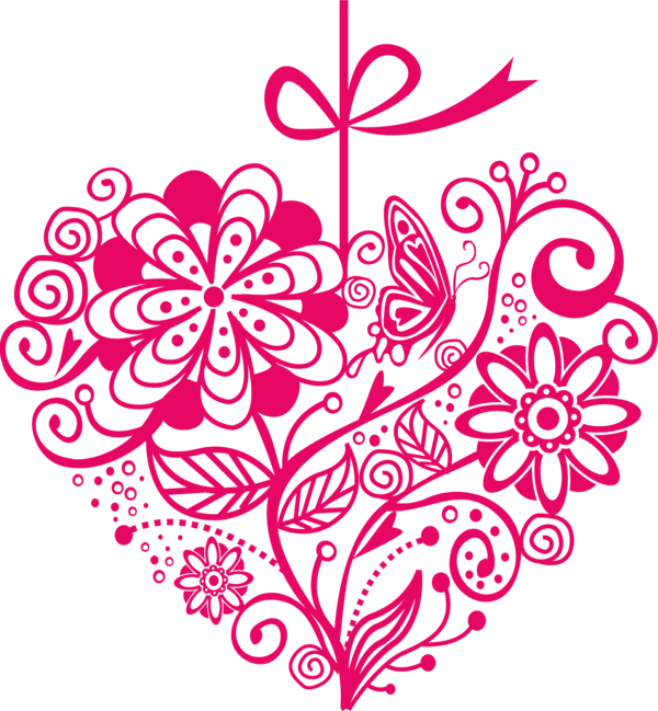Transparent Heart Valentine S Day Flower Love for Valentines Day