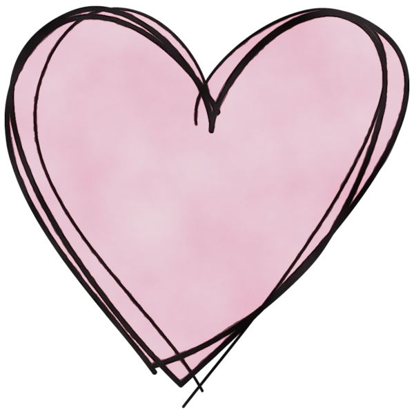 Transparent Heart Drawing Web Design Pink for Valentines Day