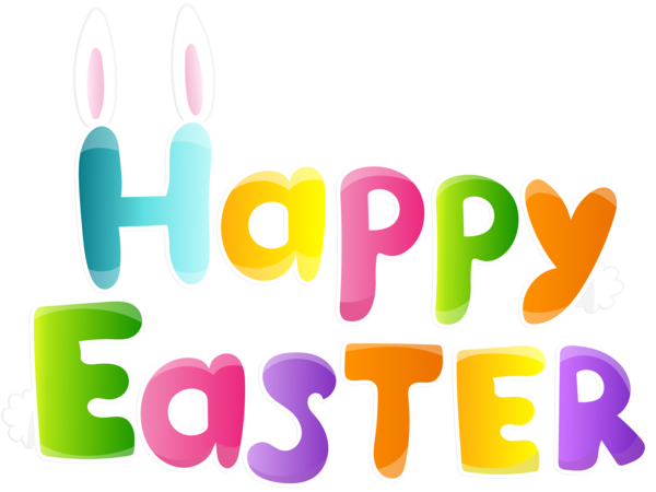 Transparent Easter Easter Bunny Logo Text for Easter