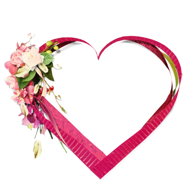 Transparent Floral Design Flower Cut Flowers Heart Pink for Valentines Day