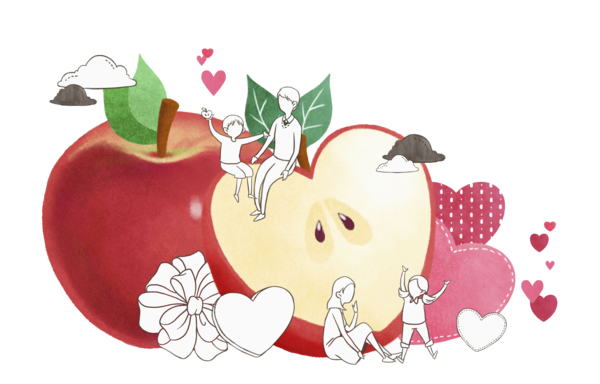 Transparent Apple Heart Plant for Valentines Day