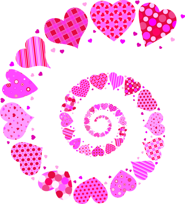 Transparent Spiral Valentine S Day Resource Pink Heart for Valentines Day