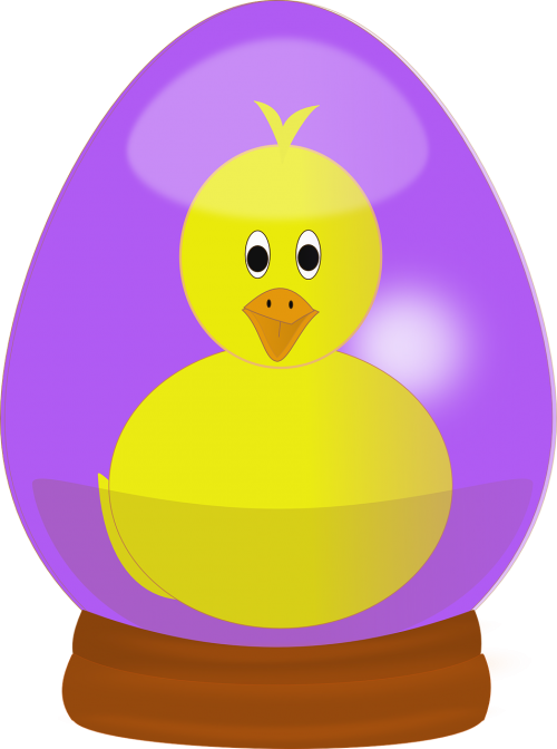Transparent Chicken Easter Bunny Red Easter Egg Yellow Purple for Easter