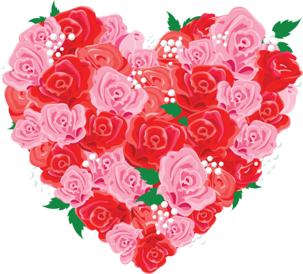 Transparent Love Heart Rose Flower Garden Roses for Valentines Day