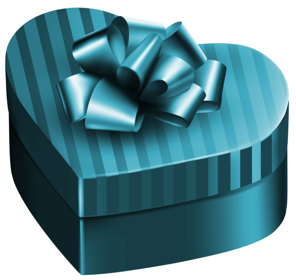 Transparent Decorative Box Gift Box Aqua Turquoise for Valentines Day