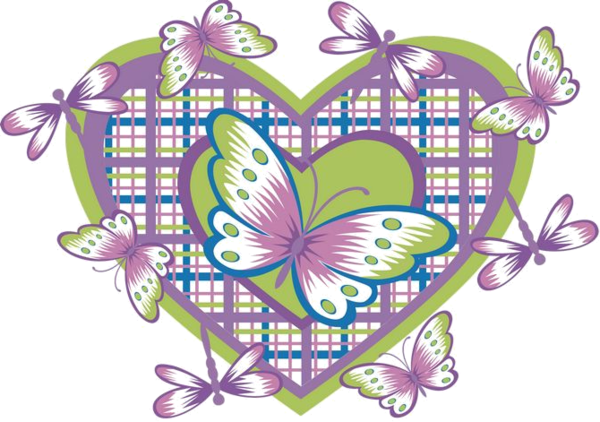 Transparent Postit Note Heart Square Butterfly for Valentines Day