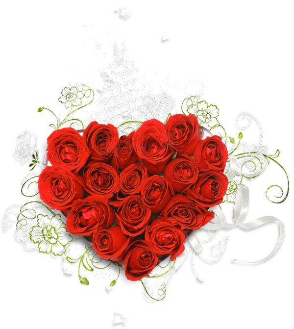 Transparent Rose Heart Flower Bouquet Petal for Valentines Day