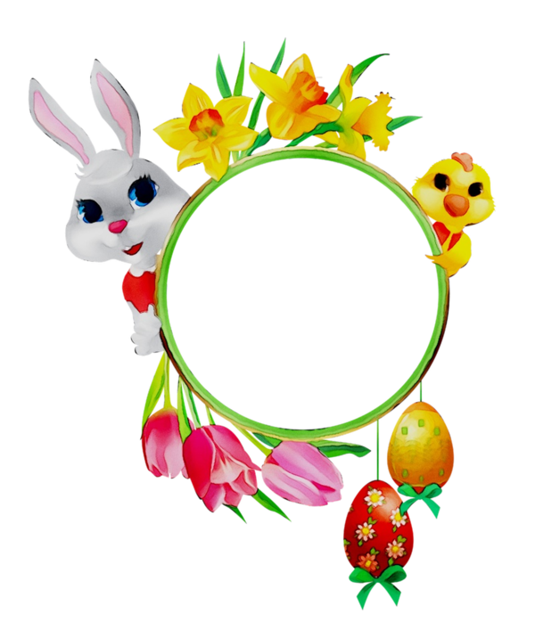 Transparent Easter Bunny Toy Cut Flowers for Easter