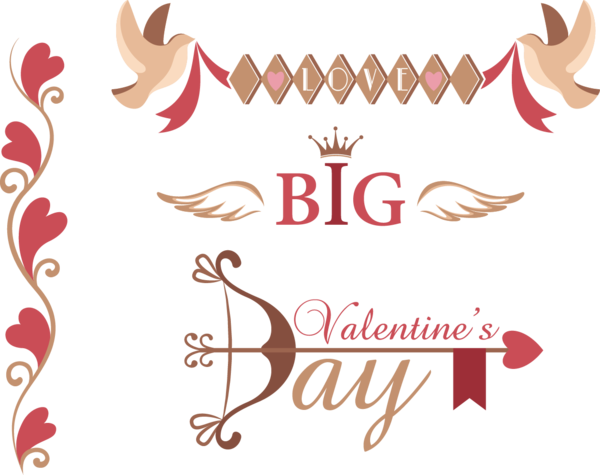 Transparent Valentine S Day Qixi Festival Heart Text Line for Valentines Day
