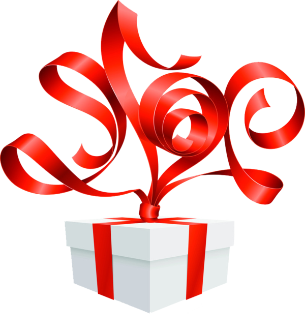 Transparent Ribbon Decorative Box Symbol Heart Love for Valentines Day