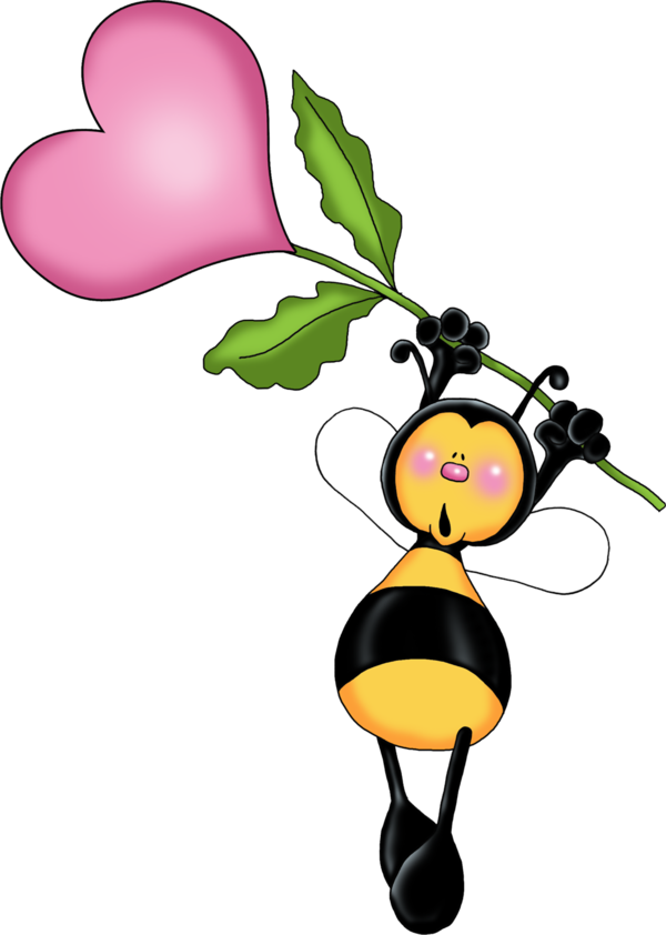 Transparent Bee Flower Honey Bee Plant for Valentines Day