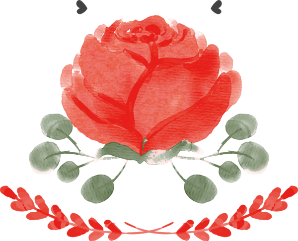 Transparent Wedding Invitation Garden Roses Beach Rose Heart Flower for Valentines Day